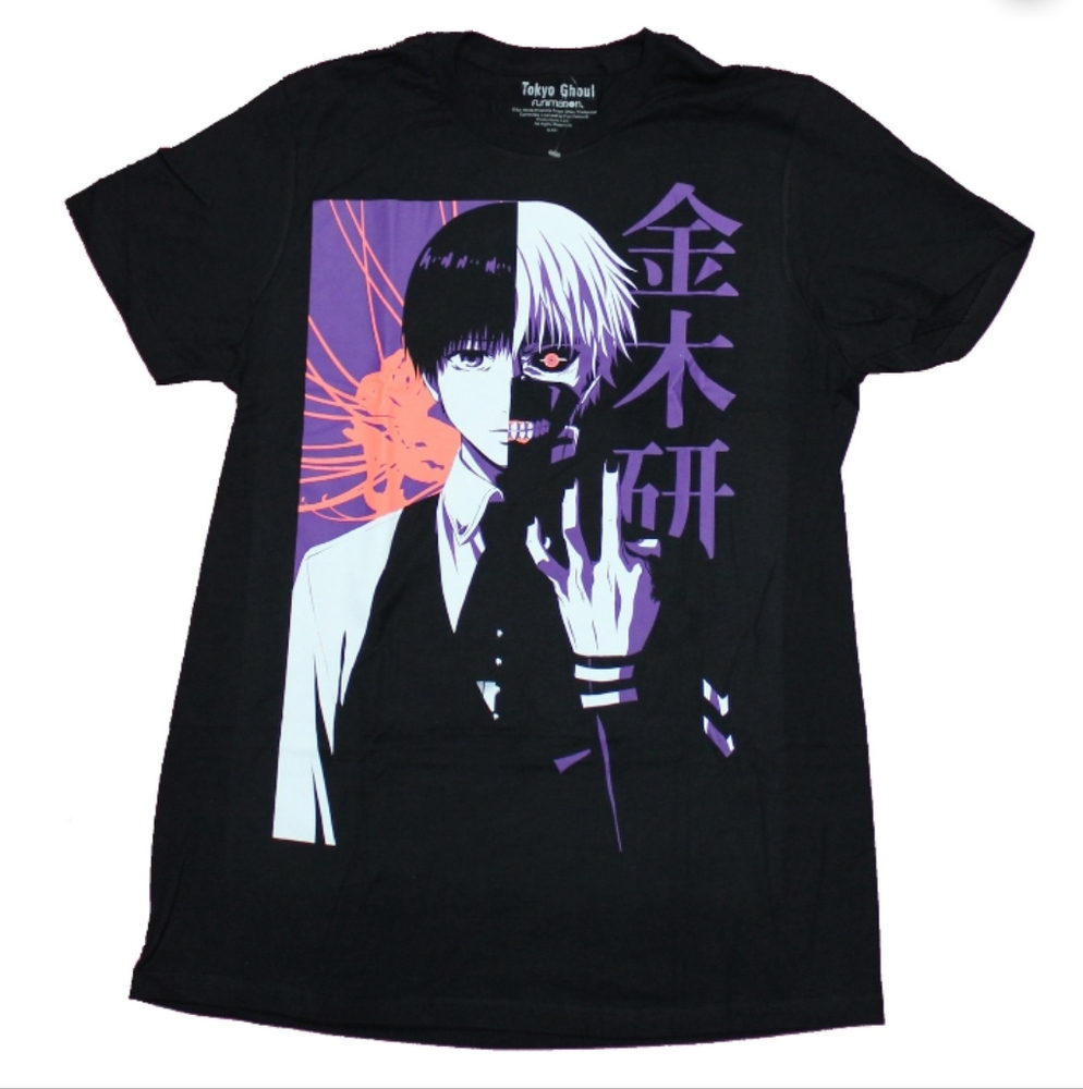 Tokyo Ghoul Split Face Ken Kaneki Kanji T-shirt